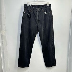 Levis 550 Mens' Size 36 X 32 Black Relaxed Fit 100% Cotton Straight Leg Jeans